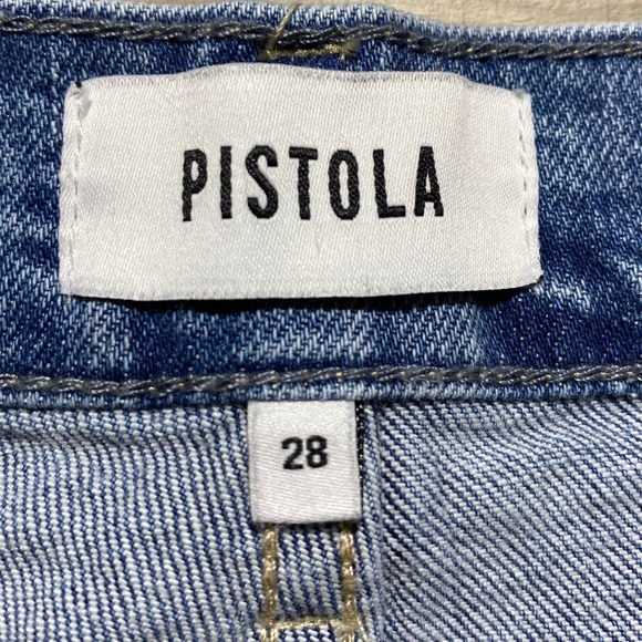 Pistola Womens Nova Relaxed Cut Off High Rise Shorts Size 28 Tulum Blue - Picture 8 of 12